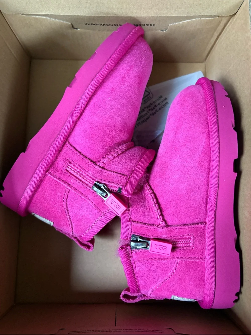UGG Kids Mini Boot in Hot Pink Suede